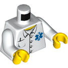 LEGO blanc Lab Coat Torse avec Medical logo (973 / 76382)