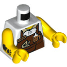 LEGO hvid Larry the Barista Minifig Torso (973 / 76382)