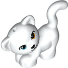 LEGO White Leaning Cat with Green Eye and Orange Eye (82619)