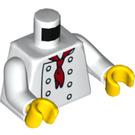 LEGO Weiß Lego House Chef Minifig Torso (973 / 76382)