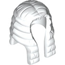 LEGO Hvit Lang Judge Wig Hår med Curls (11255)