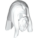 LEGO blanc Longue Droit Cheveux avec Beard (13768)