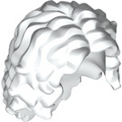 LEGO blanc Longue Tousled Minifig Cheveux avec séparation centrale (20595 / 37998)