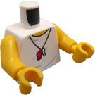LEGO blanc Male Lifeguard Minifig Torse (973 / 76382)