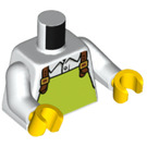 LEGO Wit Man met Lime Apron Minifig Torso (973 / 76382)