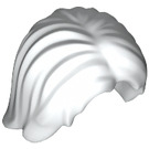LEGO blanc Mi-longueur Tousled Cheveux avec séparation centrale (88283)