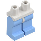 LEGO Weiß Minifigur Hüften mit Bright Licht Blau Beine (3815 / 73200)