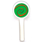 LEGO White Minifig Signal Holder with Lollipop green Sticker (3900)