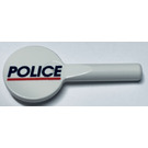 LEGO White Minifig Signal Holder with 'Police' (3900 / 82933)