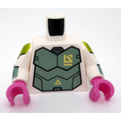 LEGO Wit Minifig Torso Robot Warrior (973)