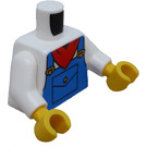 LEGO Weiß Minifig Torso Zug Kid (973)