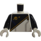 LEGO Wit Minifiguur Torso met Zwart Futuron Decoratie en 'Politie' op achterzijde (973)