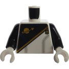 LEGO Wit Minifig Torso met Zwart Futuron Decoratie en 'Politie' Aan Rug (973)