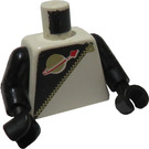 LEGO Wit Minifig Torso met Zwart Futuron Patroon (973)