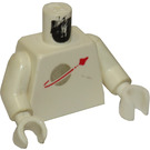 LEGO Wit Minifiguur Torso met Classic Ruimte logo (973)