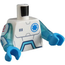 LEGO Weiß Minifigur Torso mit EMT Abzeichen und Transparent Arme (973)