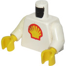 LEGO Vit Minifigur Kropp med Stor Shell logotyp (973)