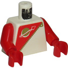 LEGO White Minifig Torso with red Futuron pattern (973)
