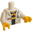 LEGO Blanco Minifigura Torso con Camisa y Batman logo (973 / 88585)