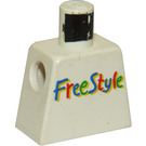 LEGO hvid Minifig Torso uden arme med Freestyle (973)