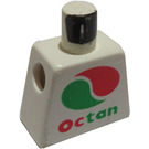 LEGO Weiß Minifig Torso ohne Arme mit Groß Green und rot Octan Logo Muster (973)