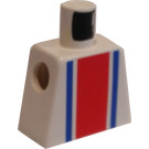 LEGO Bílá Minifigurka Trup bez paží s Number 9 a Pruhy (973)