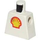 LEGO Bílá Minifigurka Trup bez paží s Shell logo (973)