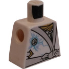 LEGO Hvit Minifigur Overkropp uten armer med Sølv Sash og Ice Power logo (973)