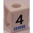 LEGO Weiß Minifig Vest mit 4 und Gravity Games Aufkleber (3840)