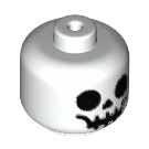 LEGO Weiß Minifigure Baby Kopf mit Skelett Gesicht (33464 / 93736)