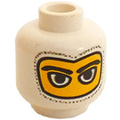 LEGO White Minifigure Head with Balaclava with Large Eyes (Safety Stud) (45021 / 45224)