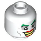 LEGO Weiß Minifigure Kopf mit Dekoration (Sicherheitsbolzen) (3274 / 104714)