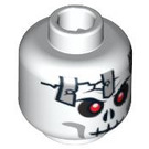 LEGO Weiß Minifigure Kopf mit Dekoration (Sicherheitsbolzen) (93902 / 94267)