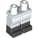 LEGO White Minifigure Hips and Legs with Black Boots (21019 / 77601)