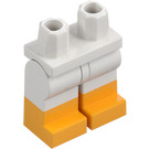 LEGO Hvit Minifigur Hofter og ben med Oransje Boots (21019 / 79690)