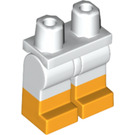 LEGO blanc Minifigure Hanches et jambes avec Orange Boots (21019 / 79690)