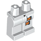 LEGO White Minifigure Hips and Legs with Orange Buckles (3815 / 63202)