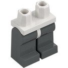 LEGO Weiß Minifigur Hüften mit Dark Stone Grau Beine (73200 / 88584)