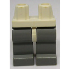 LEGO Weiß Minifigure Hüften mit Light Grau Beine (3815 / 73200)