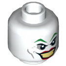 LEGO Weiß Minifigure Joker Kopf (Einbau-Vollbolzen) (3626 / 23095)