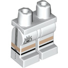 LEGO blanc Minifigure Jambes avec DFB logo et Light Flesh Stripe (3815 / 26600)