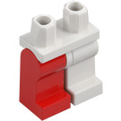 LEGO Wit Minifiguur Poten met Wit Links Been en Rood Rechts Been (3815 / 73200)