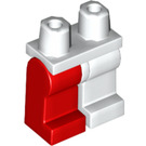 LEGO Weiß Minifigure Beine mit Weiß Links Bein und rot Recht Bein (3815 / 73200)