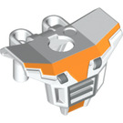 LEGO Wit Minifigure Mech Armor met Zilver Rooster en Oranje Markings (11260 / 12640)