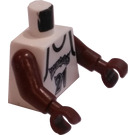 LEGO White Minifigure NBA Torso with Garnett / Timberwolves
