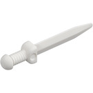 LEGO White Minifigure Short Sword with Thick Crossguard (18034)