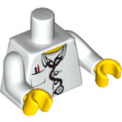 LEGO Wit Minifigure Torso Buttoned Shirt met Pens en Stethoscope (76382 / 88585)