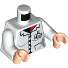 LEGO White Minifigure Torso with White Button up Shirt and ID Badge (76382)