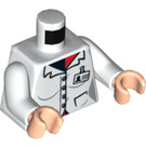 LEGO Blanc Minifigurine Torse avec Blanc Button En haut Chemise et Badge d'identité (76382)