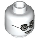 LEGO Weiß Moaning Myrtle Minifigure Kopf (Einbau-Vollbolzen) (3626 / 67341)